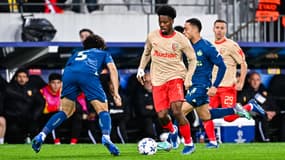 Elye Wahi lors de Lens-PSV, à Bollaert le 24 octobre 2023
