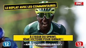 Tour de France (E12) : 3ème victoire pour Girmay qui devance Démare au sprint