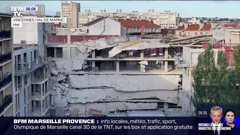Les images de l'immeuble en construction qui s'est en partie effondré à Vincennes