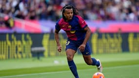 Jules Koundé lors du match Barça-Celta Vigo (4-3, Liga), le 19 avril 2025