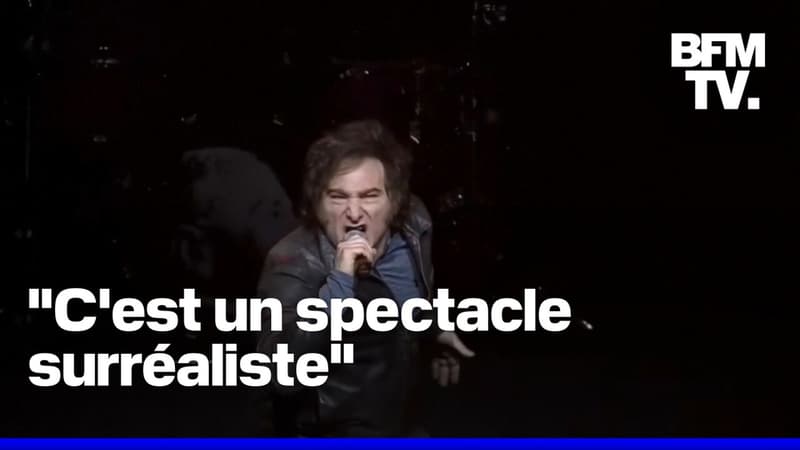 Lors d'un meeting, le président argentin s'est donné en spectacle avec un concert de rock