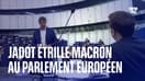 Yannick Jadot attaque Emmanuel Macron sur le climat, le Président lui répond au Parlement européen
