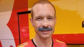 Magnus Cort Nielsen au départ de la 16e étape du Tour de France 2024