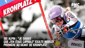 Ski Alpin : "Je savais que j'en étais capable" exulte Worley, première au Géant de Kronplatz