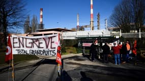 La grève à la raffinerie de Grandpuits le 6 octobre 2022