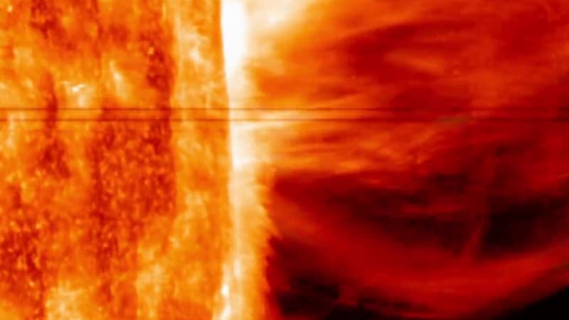 L'éruption solaire captée par la Nasa a eu lieu le 9 mai 2014.