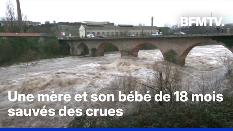 Dans le Tarn, une mère et son bébé de 18 mois bloqués dans leur voiture par les crues ont été sauvés