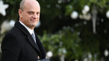 Le Ministre de l'éducation, Jean-Michel Blanquer, quitte le palais de l'Elysée, le 18 décembre 2019