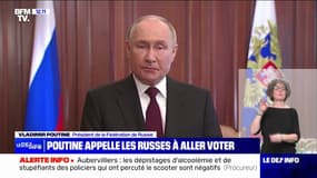 "Je vous demande de vous déplacer": Vladimir Poutine exhorte les Russes à aller voter pour l'élection présidentielle 