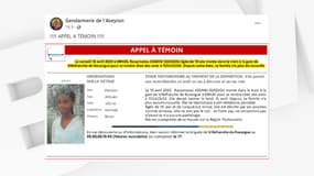 Une jeune femme de 19 ans n’a pas donné signe de vie depuis le samedi 13 avril dans l’Aveyron. La gendarmerie a lancé, mercredi 8 mai, un appel à témoins pour tenter de la retrouver.