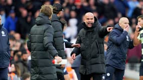 Jürgen Klopp et Pep Guardiola lors du choc entre Liverpool et City, le 16 octobre 2022.