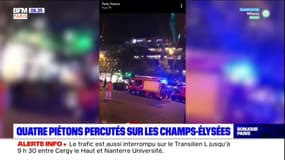 Paris: quatre piétons percutés sur les Champs-Elysées