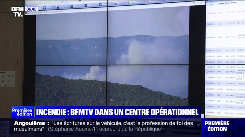 BFMTV au coeur d'un centre opérationnel de gestion des incendies de l'Hérault