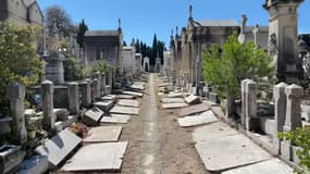Un cimetière (illustration)