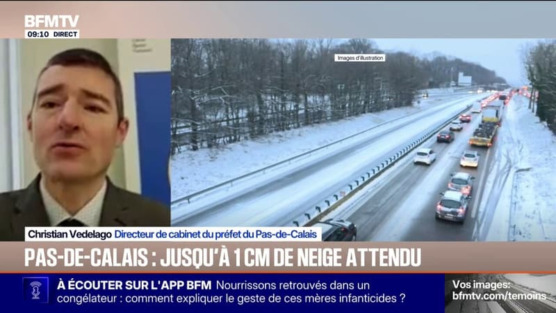 Neige: "Nous avons davantage à craindre la pluie verglaçante qui succèdera aux flocons", assure Christian Veldelago, directeur du cabinet du préfet du Pas-de-Calais