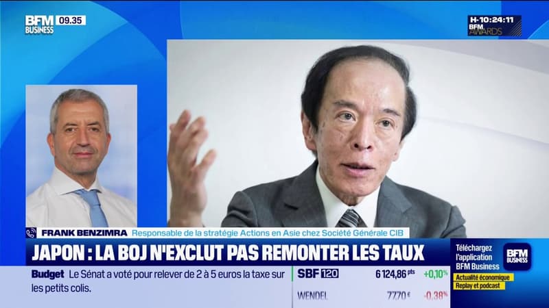 La banque du Japon n'exclut pas de remonter les taux