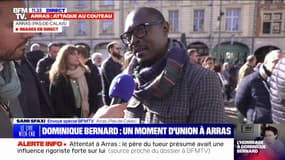 "On n'est pas tombés, on est debout": pour Rémi, participant au rassemblement à Arras en hommage à Dominique Bernard, il était important de venir montrer sa solidarité