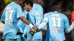 Mbia et Diawara, ici aux côtés d'Abriel et Niang.