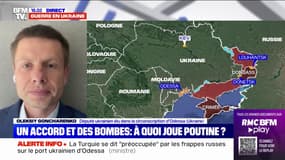 Port d'Odessa frappé par l'armée russe: "C'est un acte délibéré pour annuler l'accord qui a été signé hier", affirme Oleksiy Goncharenko