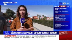 La manifestation a commencé à Villeneuve-de-la-Raho dans les Pyrénées-Orientales contre le projet de construction d'un golf dans la ville