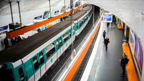 Dans le métro parisien, le 10 janvier 2020