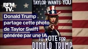  Donald Trump partage une photo de Taylor Swift générée par une IA suggérant qu'elle le soutient à la présidentielle 