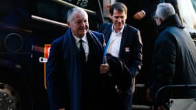 Jean-Michel Aulas et Rudi Garcia, à Strasbourg le 30 novembre 2019