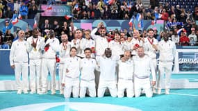L'équipe de France de cécifoot championne paralympique, le 7 septembre 2024.