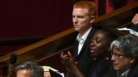 Adrien Quatennens et Danielle Obono à l'Assemblée nationale. 