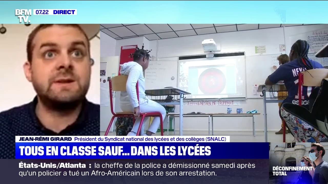 Le président du syndicat national des lycées et des collèges rappelle les règles sanitaires très Le président du syndicat national des lycées et des collèges rappelle les règles sanitaires très