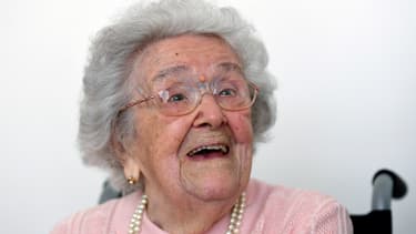 La doyenne des Français Honorine Rondello, le 7 septembre 2016 à Saint-Maximin-La Sainte-Baume.