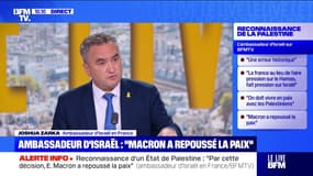 Pour l'ambassadeur d'Israël en France, la reconnaissance de l'État palestinien remet en question "la possibilité que la France participe à des procédures régionales en collaboration avec Israël"
