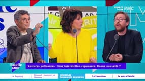 Véhicules polluants en sursis : Ça chauffe en plateau entre Pierre Rondeau et Thierry Moreau.