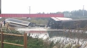 Un train est tombé dans un canal en Alsace.