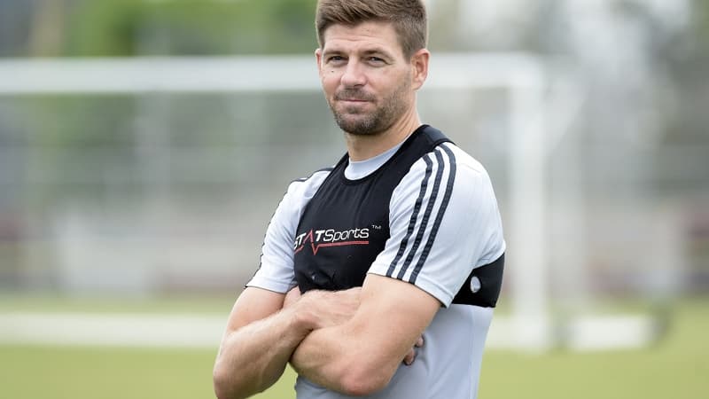 Steven Gerrard à l'entraînement du LA Galaxy