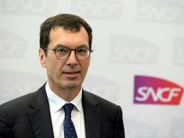 Le PDG de la SNCF, Jean-Pierre Farandou, le 28 février 2020 à Paris