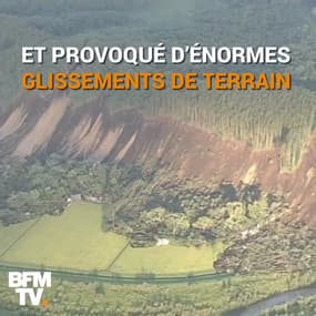 Japon: les images d’énormes glissements de terrain après un puissant séisme