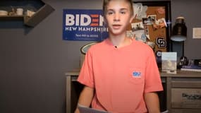 Brayden Harrington, un jeune garçon de 13 ans souffrant de bégaiement, a participé à la convention démocrate, le 20 août 2020.