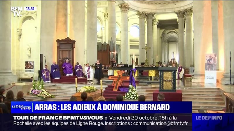 À Arras, les adieux à Dominique Bernard, professeur tué dans son lycée après une attaque au couteau
