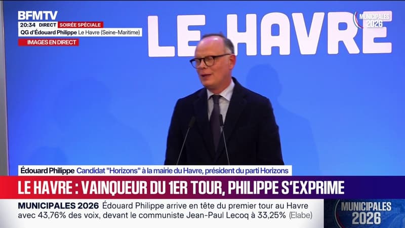 Municipales au Havre: Édouard Philippe "aborde le second tour avec énergie"