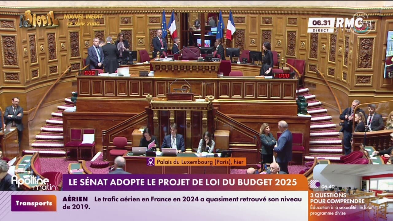 Le Sénat adopte le projet de loi du budget 2025 prochaine étape, la