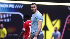 Adil Rami lors de la première journée de la Kings League France, le 6 avril 2025