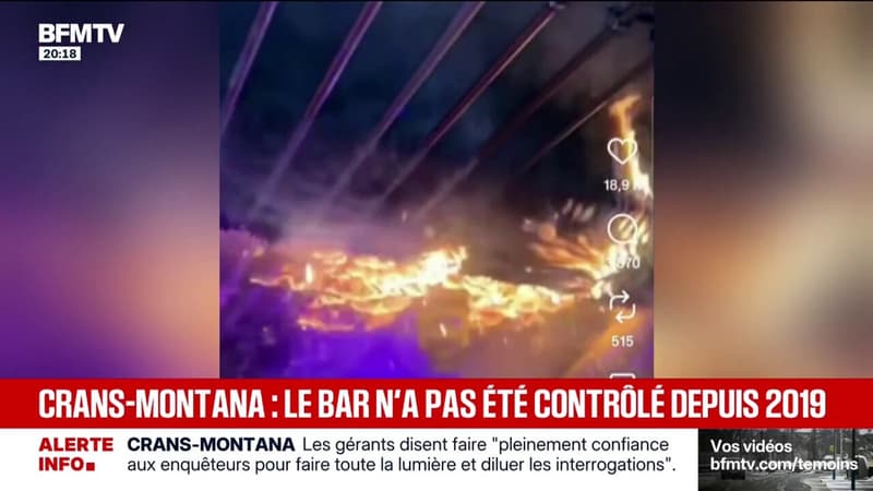 Incendie à Crans-Montana: le bar n'a pas été contrôlé depuis 2019