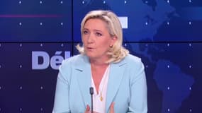 Marine Le Pen sur le plateau de BFMTV le 19 mai 2022
