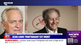Le journaliste et réalisateur Philippe Labro rend hommage à Jean-Louis Trintignant, décédé ce vendredi à l'âge de 91 ans