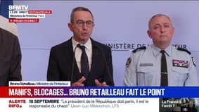"230 actions sur la voie publique, 95 tentatives de blocages de sites et 10.000 personnes engagées": Bruno Retailleau dresse un premier bilan de la mobilisation du 18 septembre