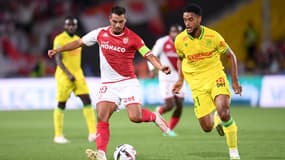 Wissam Ben Yedder et Jean-Charles Castelletto lors de Nantes-Monaco, le 25 août 2023