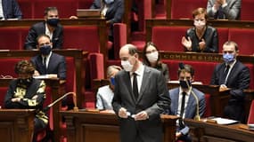 Le Premier ministre Jean Castex, dans l'hémicycle de l'Assemblée nationale, le 29 octobre 2020