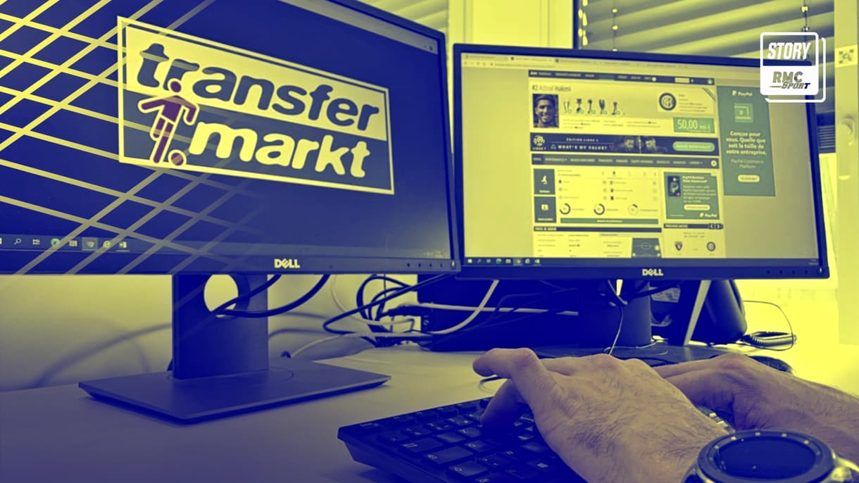 Un internaute "surfe" sur le site de référence Transfermarkt