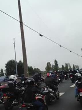 Manifestation des motards à Lyon - Témoins BFMTV